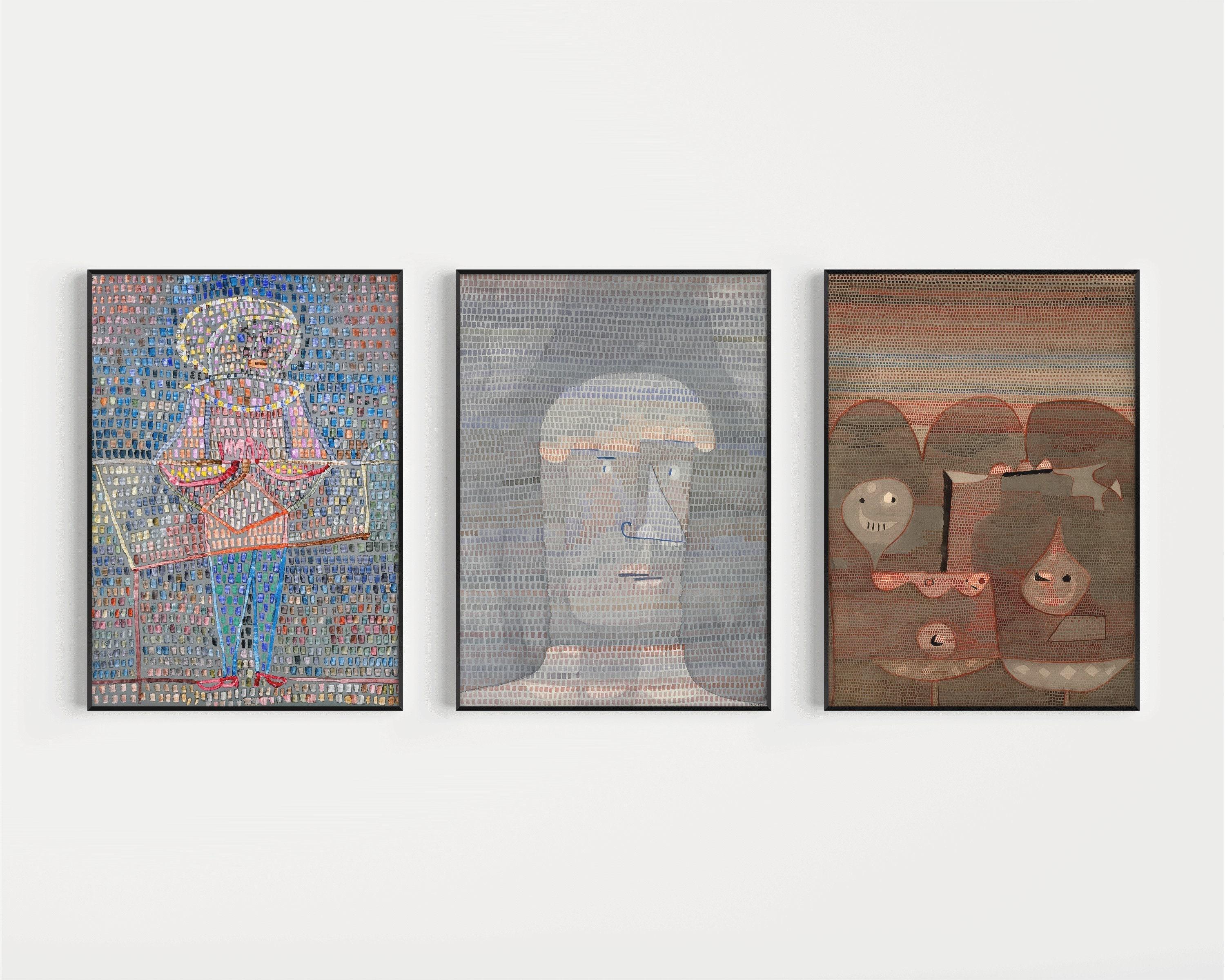 Paul Klee Art Print Trio: Vintage Abstract Giclee Fine Art