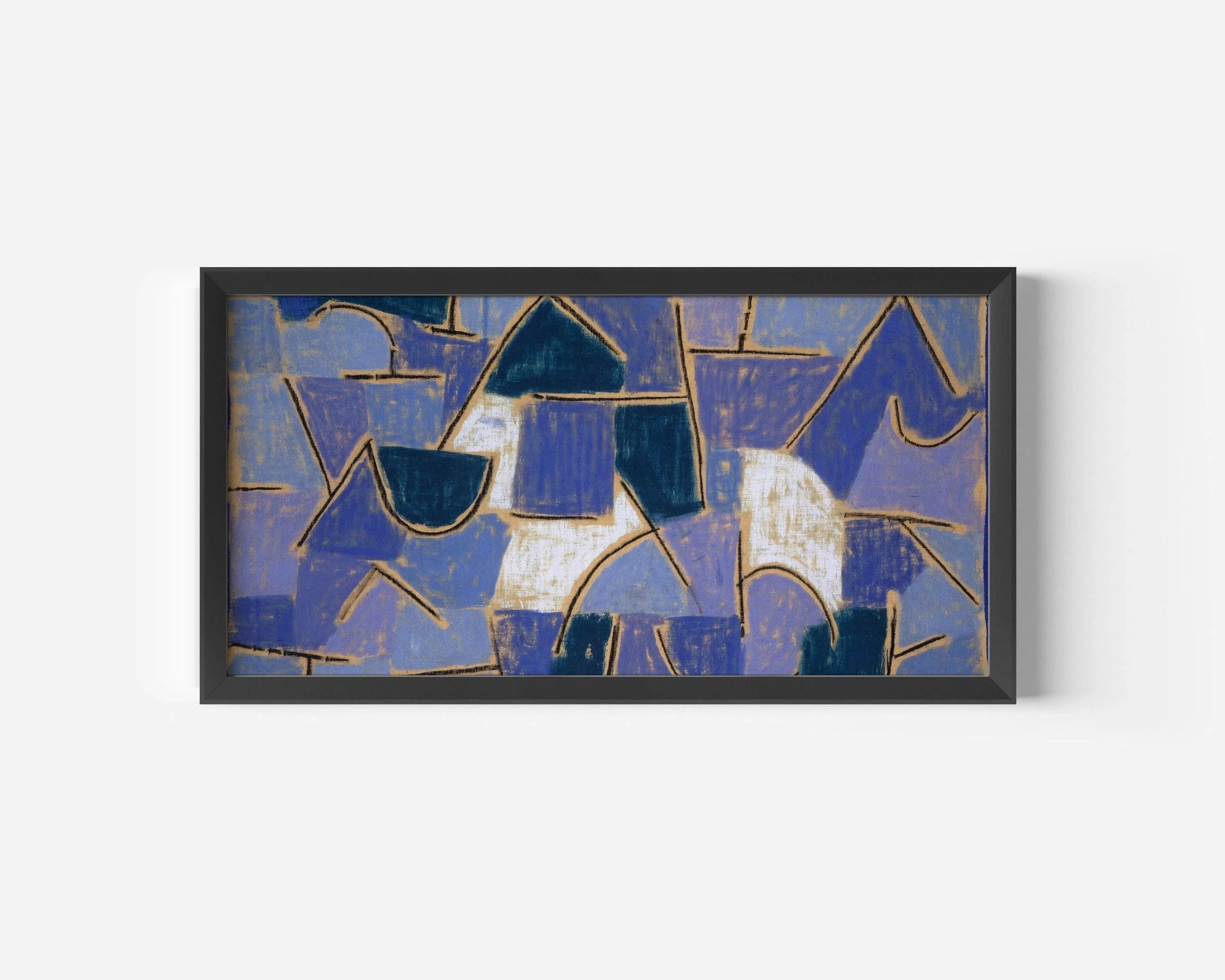 Paul Klee - Blue Night | Modern Abstract Wide Panoramic Art (available handframed or unframed) 2x1