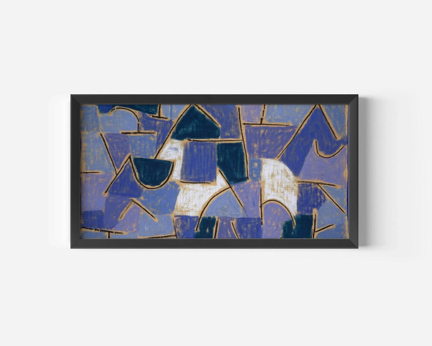 Paul Klee - Blue Night | Modern Abstract Wide Panoramic Art (available handframed or unframed) 2x1