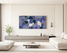 Paul Klee - Blue Night | Modern Abstract Wide Panoramic Art (available handframed or unframed) 2x1