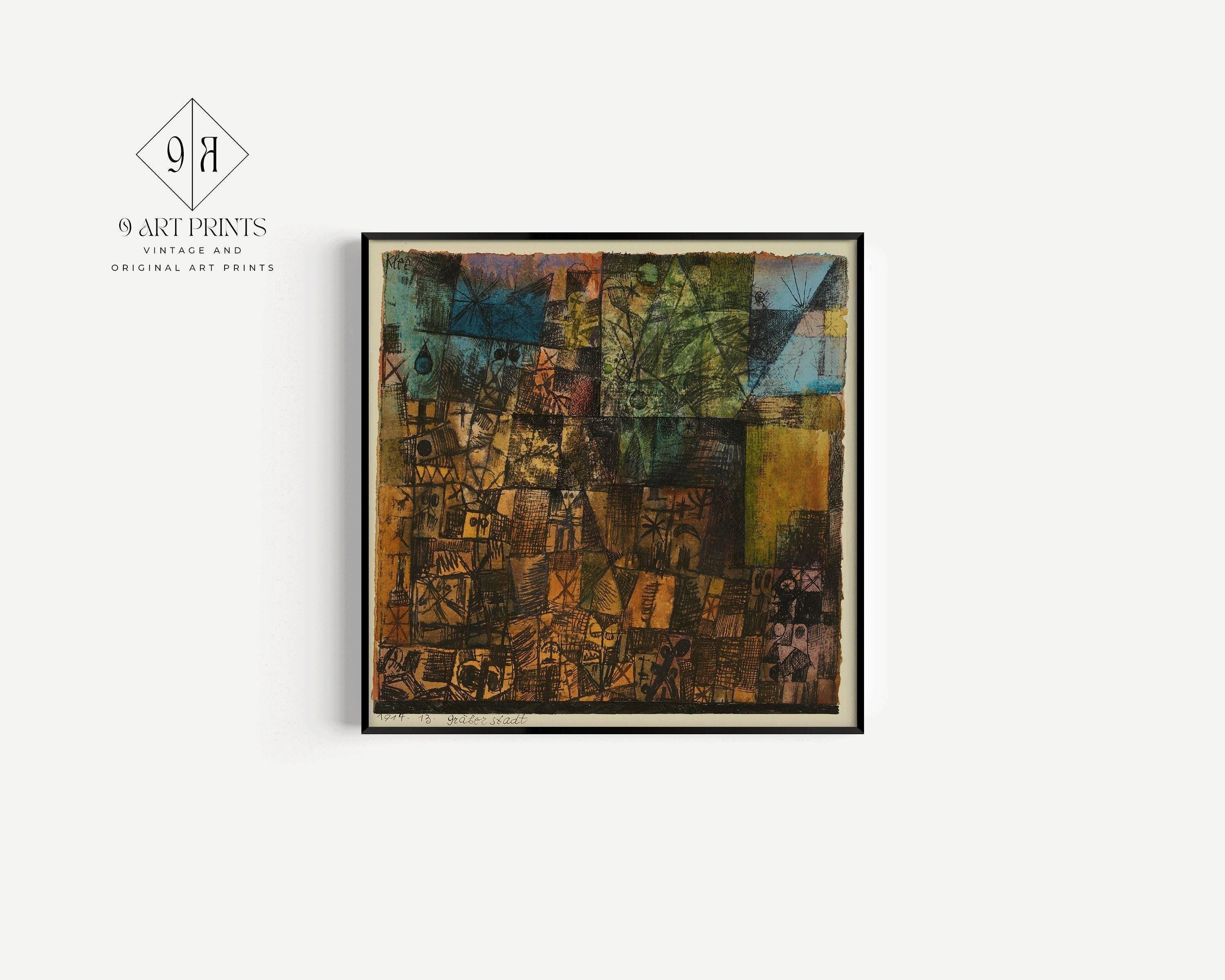 Paul Klee - City of Graves Art Print: Mid-Century Modern Giclee