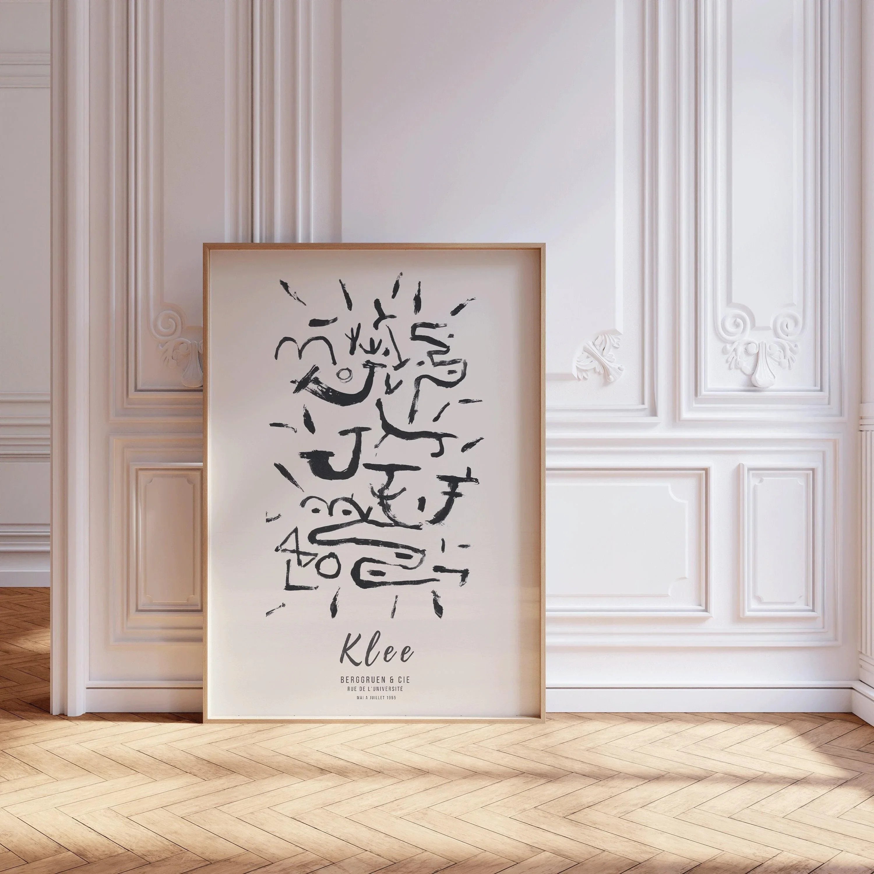 Paul Klee - Creeper and Climber | Modern Neutral Art Exhibition Poster (available handframed or unframed)