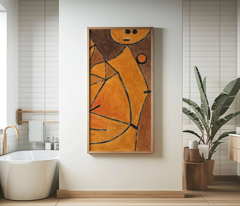 Paul Klee - Mannequin | Vintage Narrow Vertical Mid-century Modern Abstract Art (available handframed or unframed) 2x1
