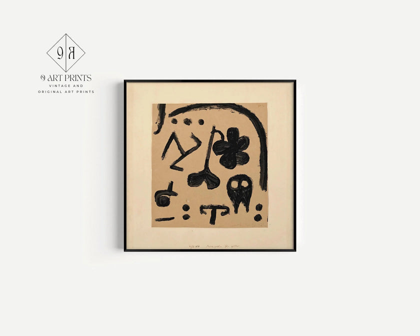 Paul Klee 'Marks for Later' Abstract Art Print: Mid-Century Modern Beige Giclee