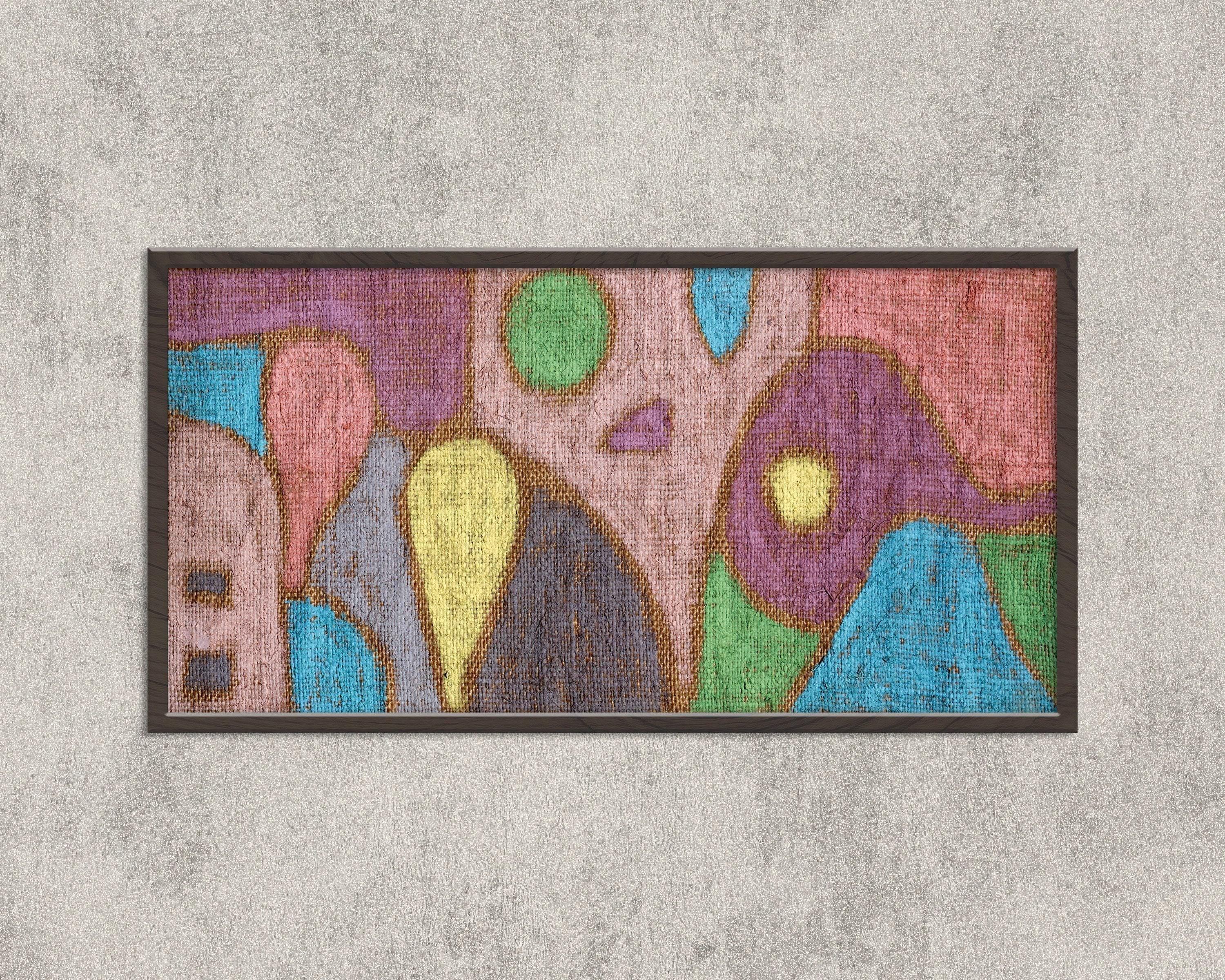 Paul Klee - Mild Fruit | Colorful Modern Abstract Wide Panoramic Art (available handframed or unframed) 2x1