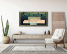 Paul Klee Print: The Firmament Above the Temple, Abstract Panoramic Art (2x1)