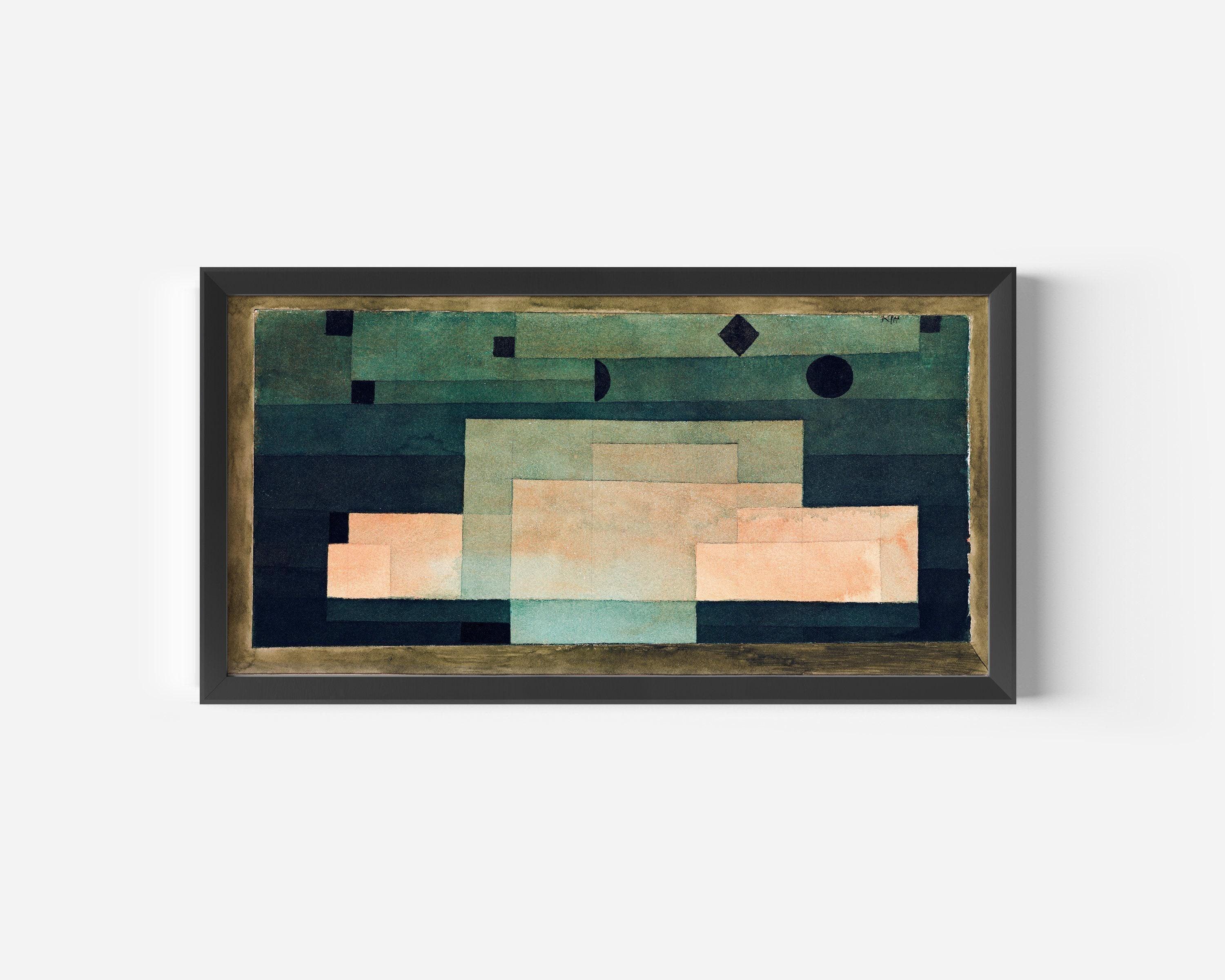 Paul Klee Print: The Firmament Above the Temple, Abstract Panoramic Art (2x1)