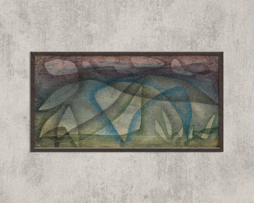 Paul Klee - Rainy Day | Modern Abstract Wide Panoramic Art (available handframed or unframed) 2x1