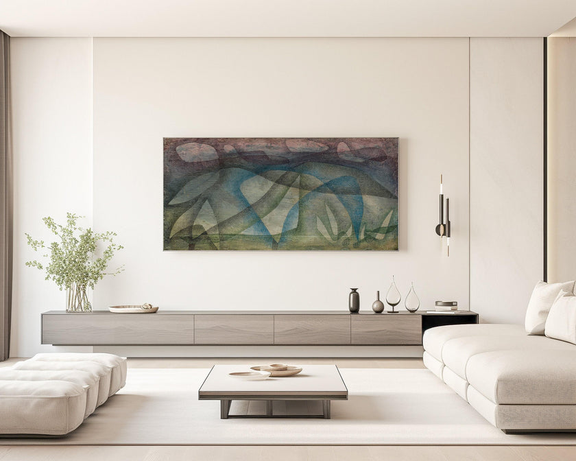 Paul Klee - Rainy Day | Modern Abstract Wide Panoramic Art (available handframed or unframed) 2x1