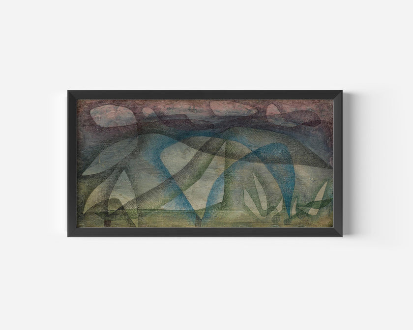 Paul Klee - Rainy Day | Modern Abstract Wide Panoramic Art (available handframed or unframed) 2x1