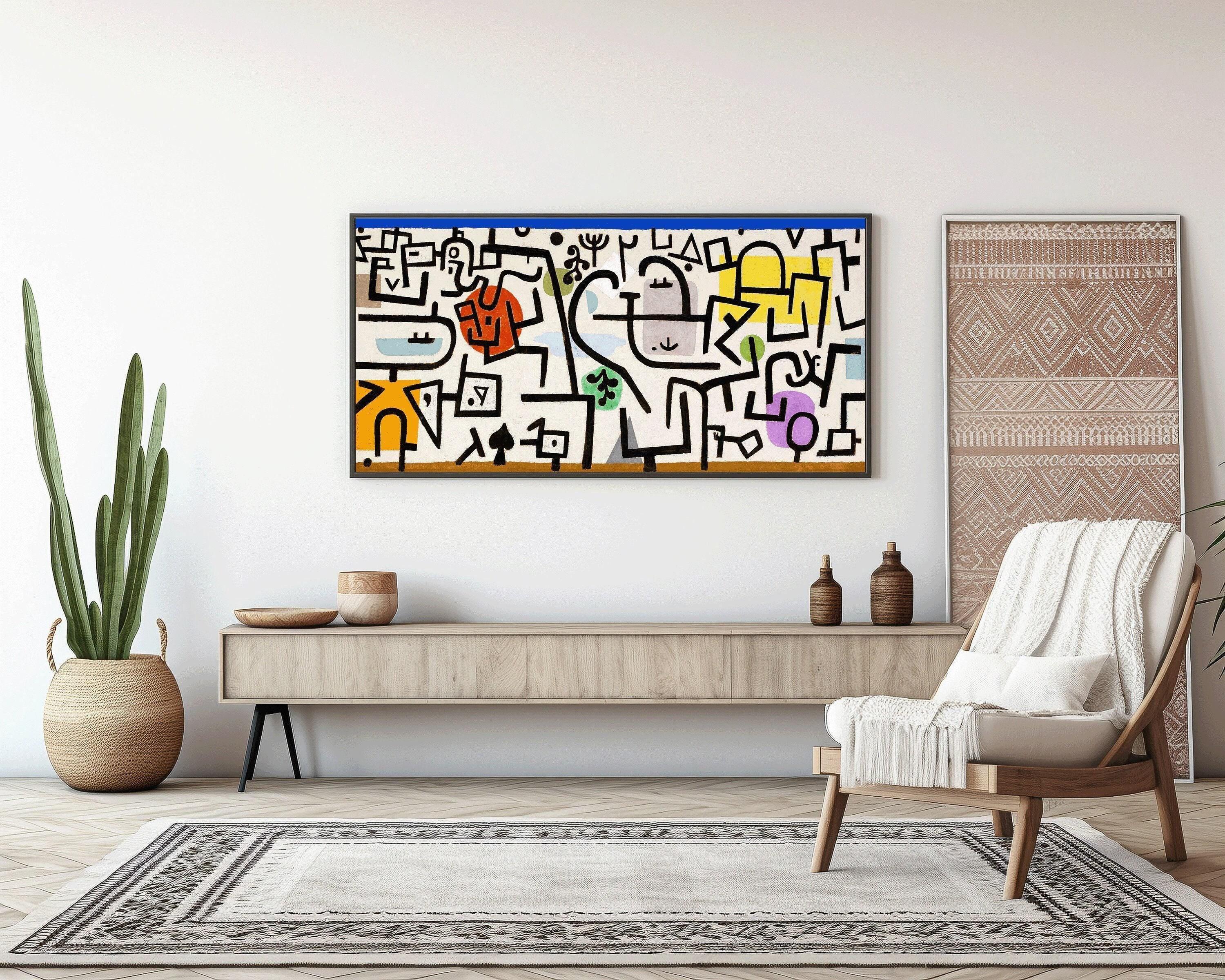 Paul Klee - Rich Harbour | Modern Abstract Wide Panoramic Art (available handframed or unframed) 2x1