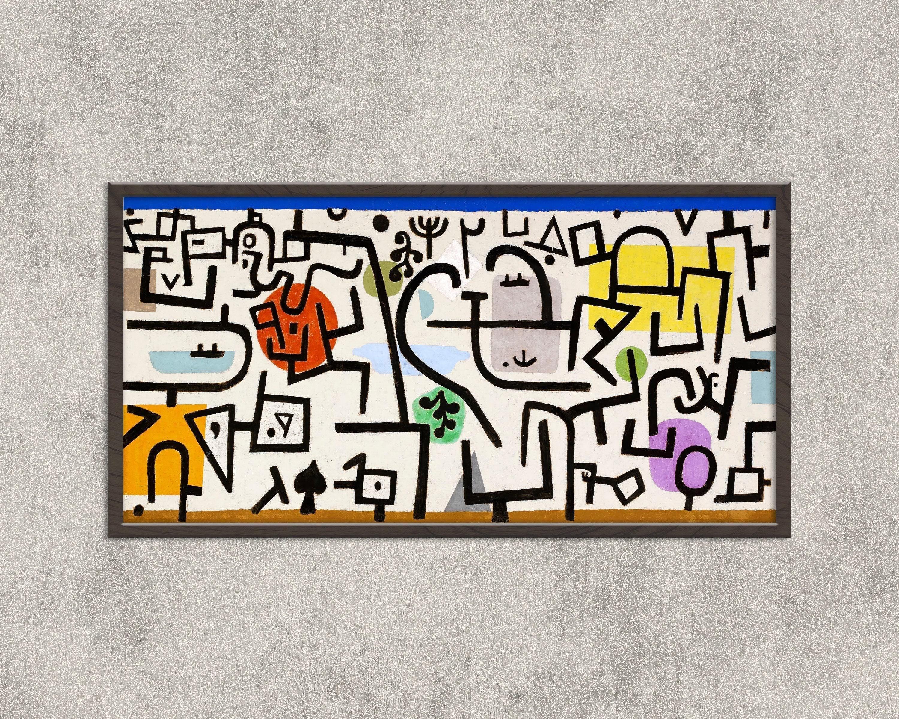Paul Klee - Rich Harbour | Modern Abstract Wide Panoramic Art (available handframed or unframed) 2x1