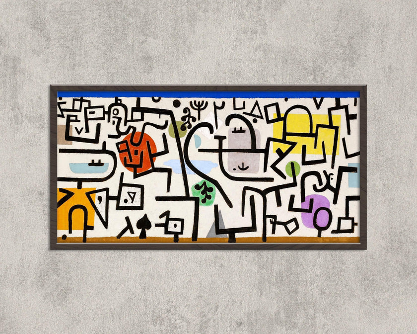 Paul Klee - Rich Harbour | Modern Abstract Wide Panoramic Art (available handframed or unframed) 2x1
