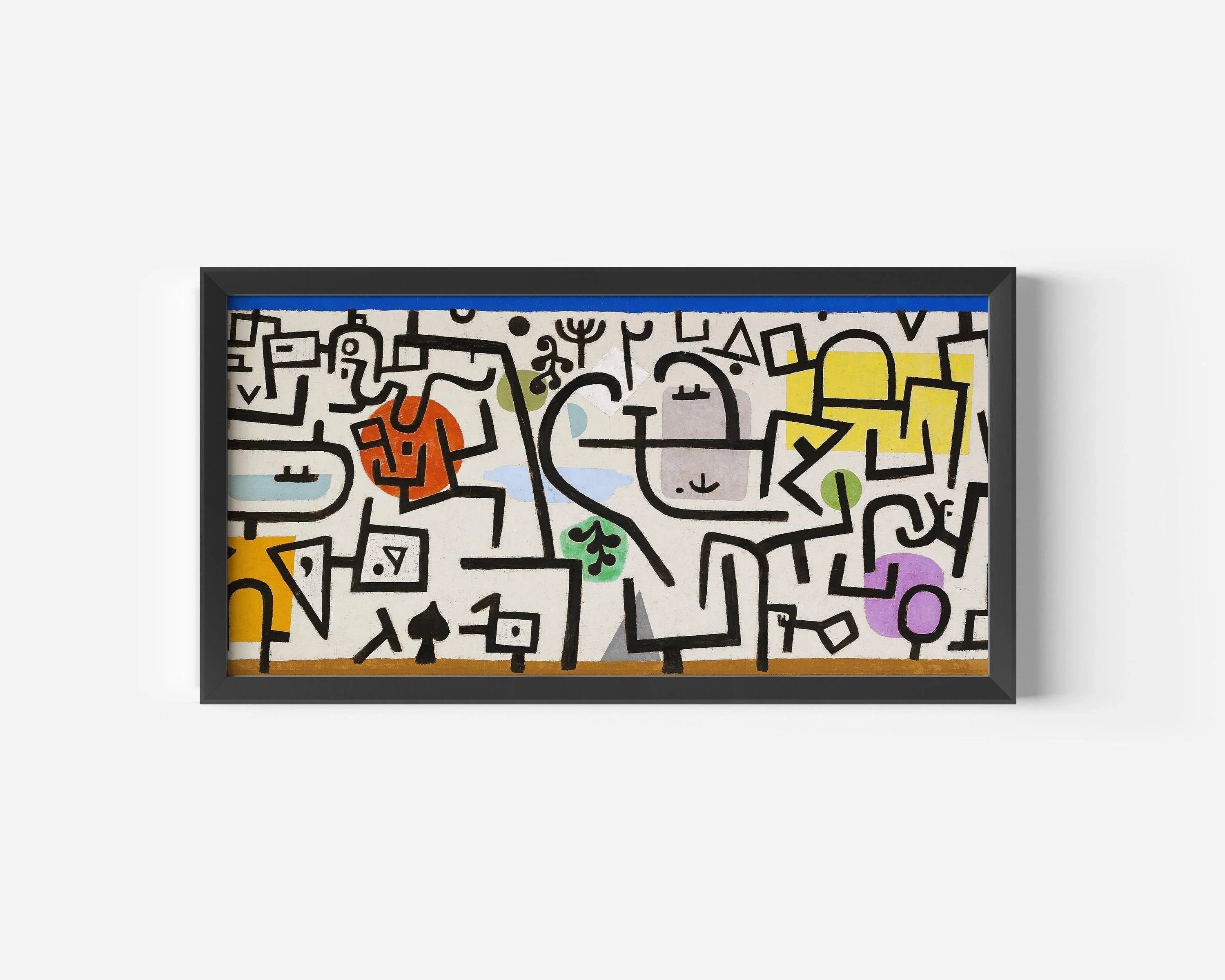 Paul Klee - Rich Harbour | Modern Abstract Wide Panoramic Art (available handframed or unframed) 2x1