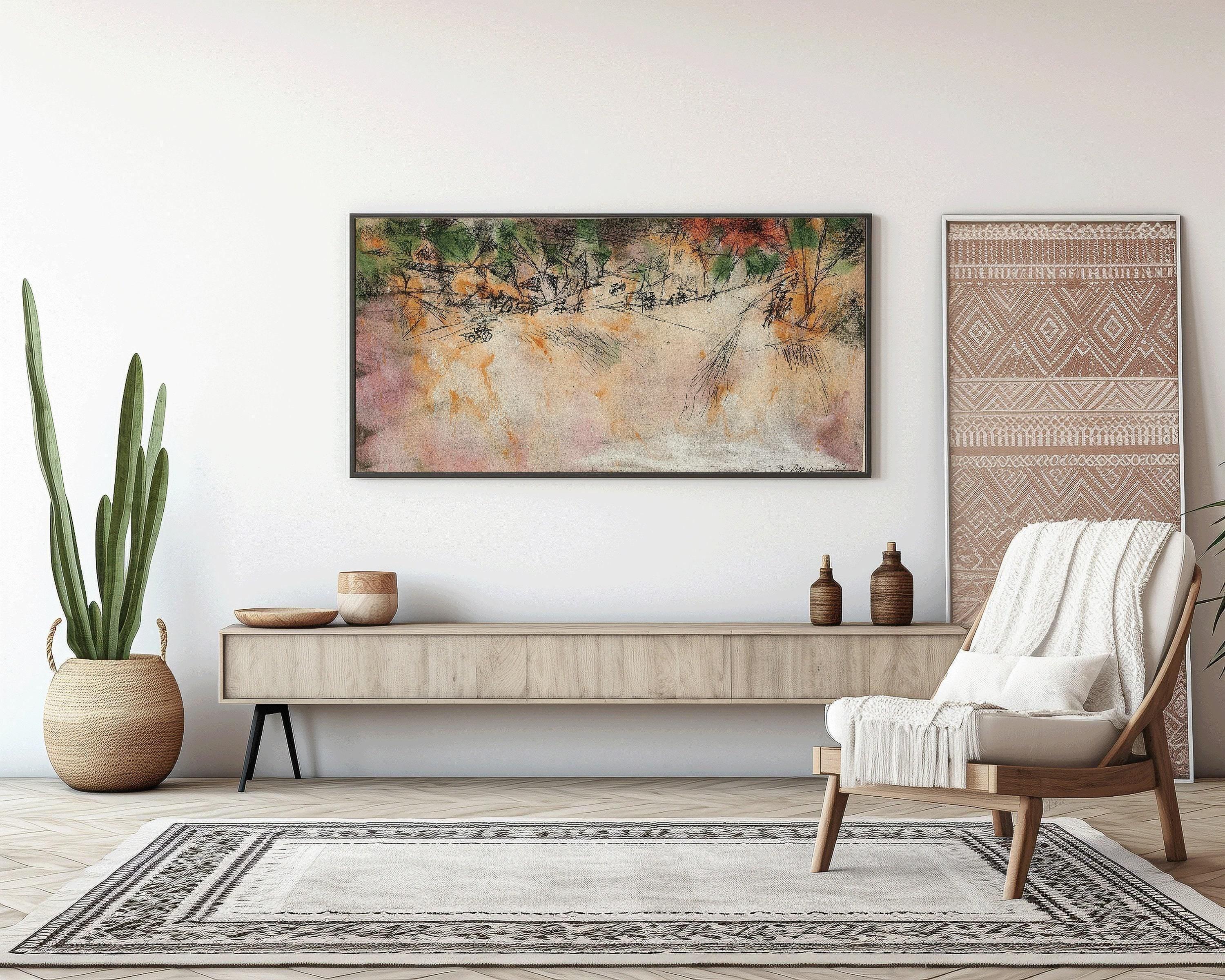 Paul Klee - Road Branch | Modern Abstract Wide Panoramic Art (available handframed or unframed) 2x1