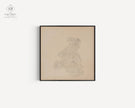 Paul Klee Rosenhag Print: Beige & Black Mid-Century Modern Sketch