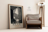 Paul Klee - Rough Cut Head | Neutral Modern Art Exhibition Poster (available handframed or unframed)