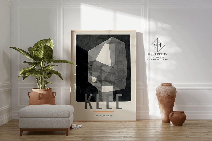 Paul Klee - Rough Cut Head | Neutral Modern Art Exhibition Poster (available handframed or unframed)