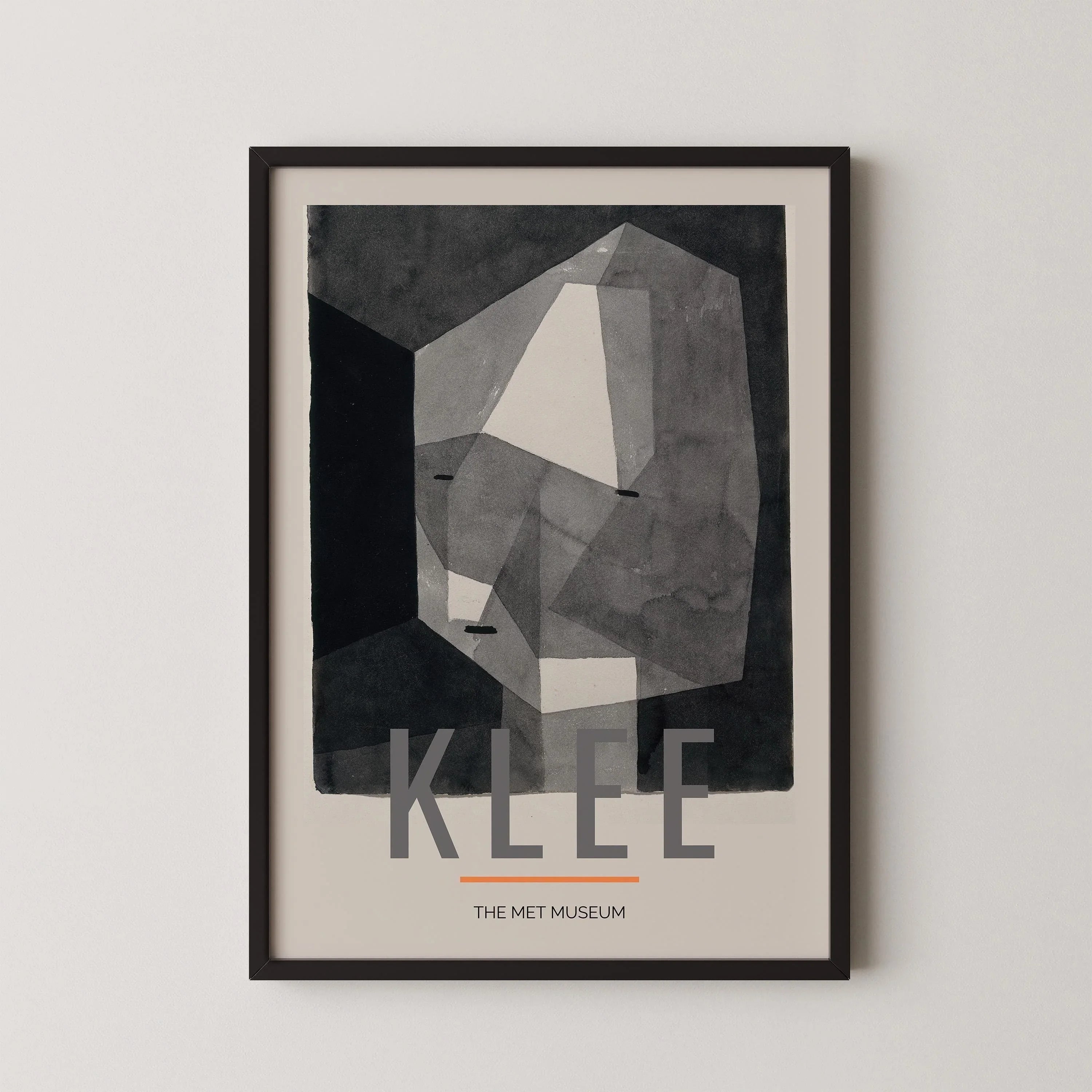 Paul Klee - Rough Cut Head | Neutral Modern Art Exhibition Poster (available handframed or unframed)