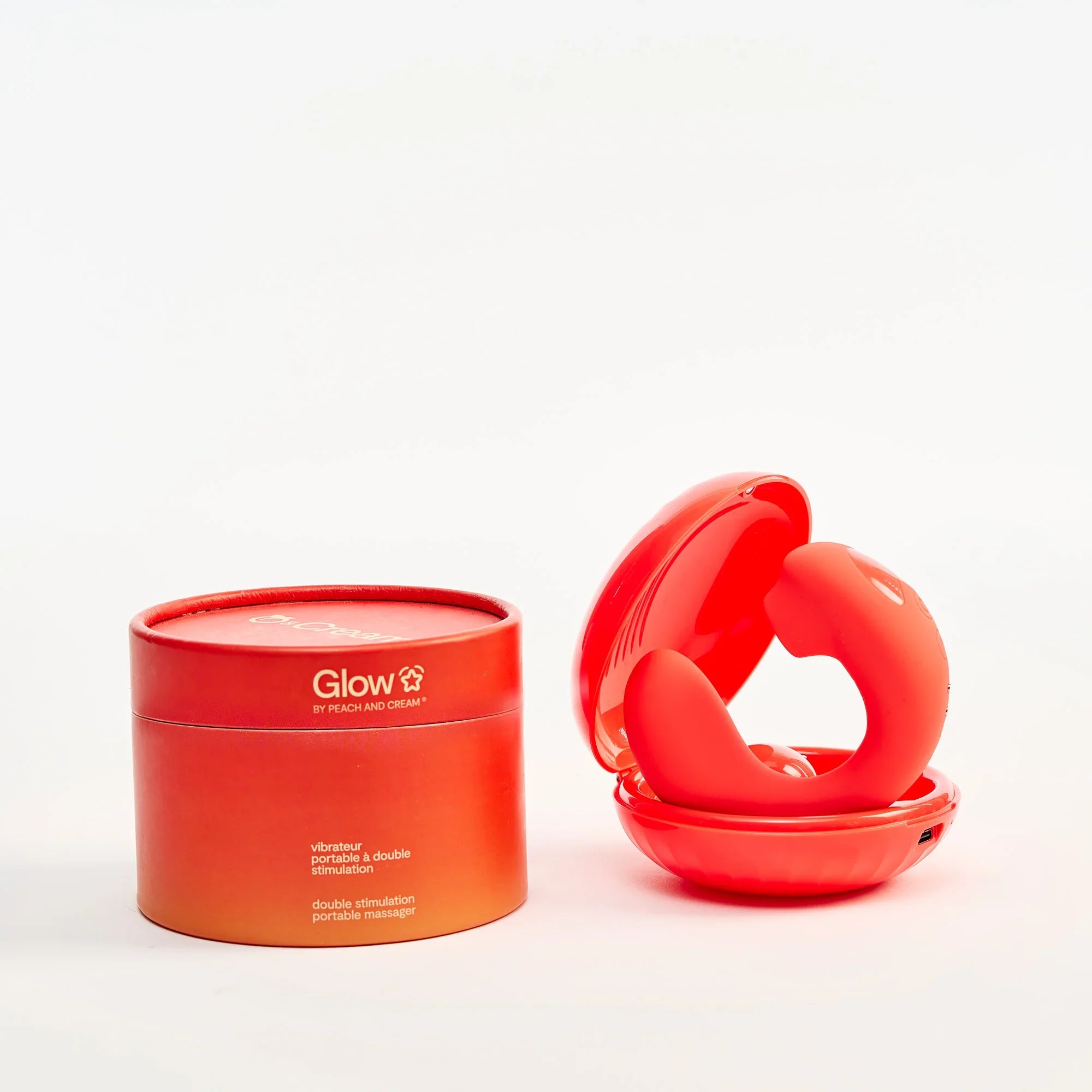 dual stimulation vibrator : glow