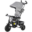 Qaba 4-in-1 Convertible Toddler Tricycle Stroller with Canopy Basket Safety Harness for Kids 12-60 Months Grey
