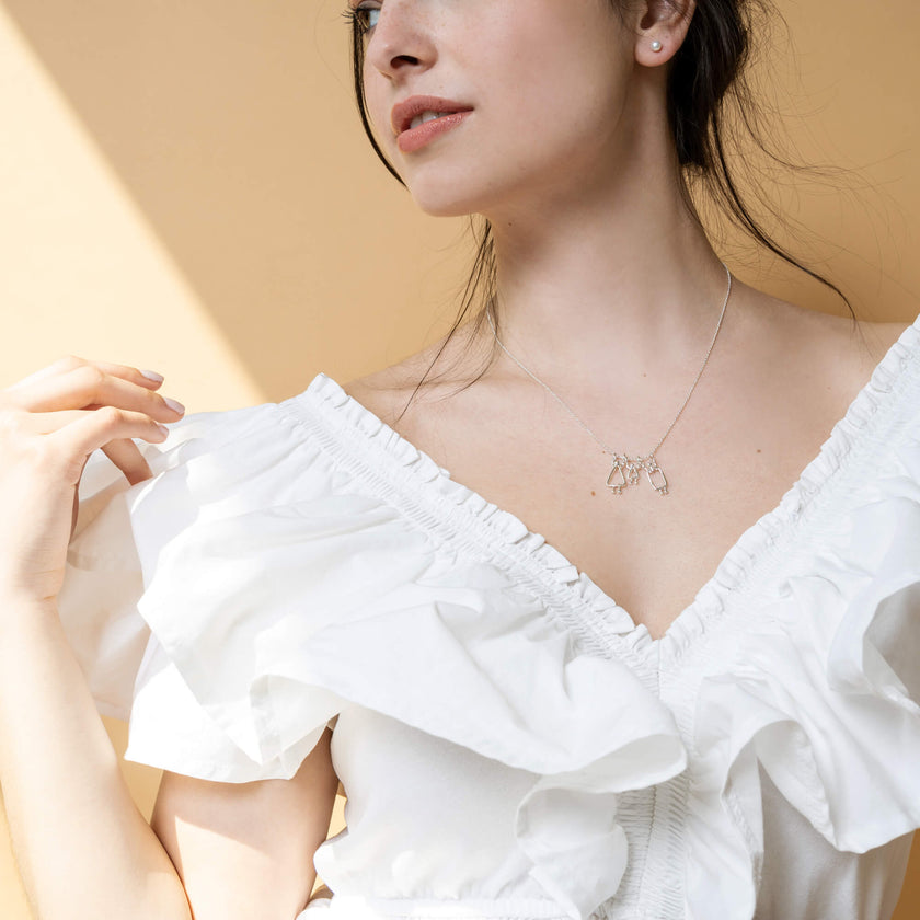 Bijou pour maman d'une fille - Collier de naissance pour nouvelle maman