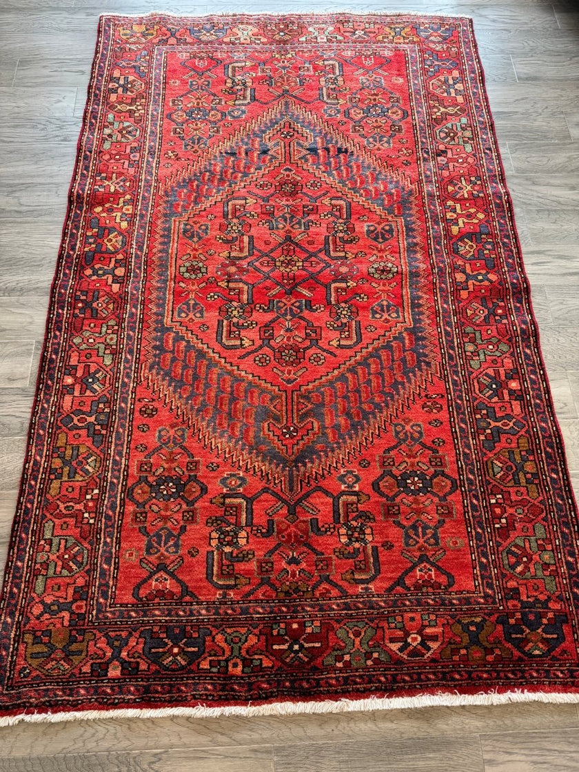 On Hold for Rose | Perisan Zanjan Rug | 4' 1