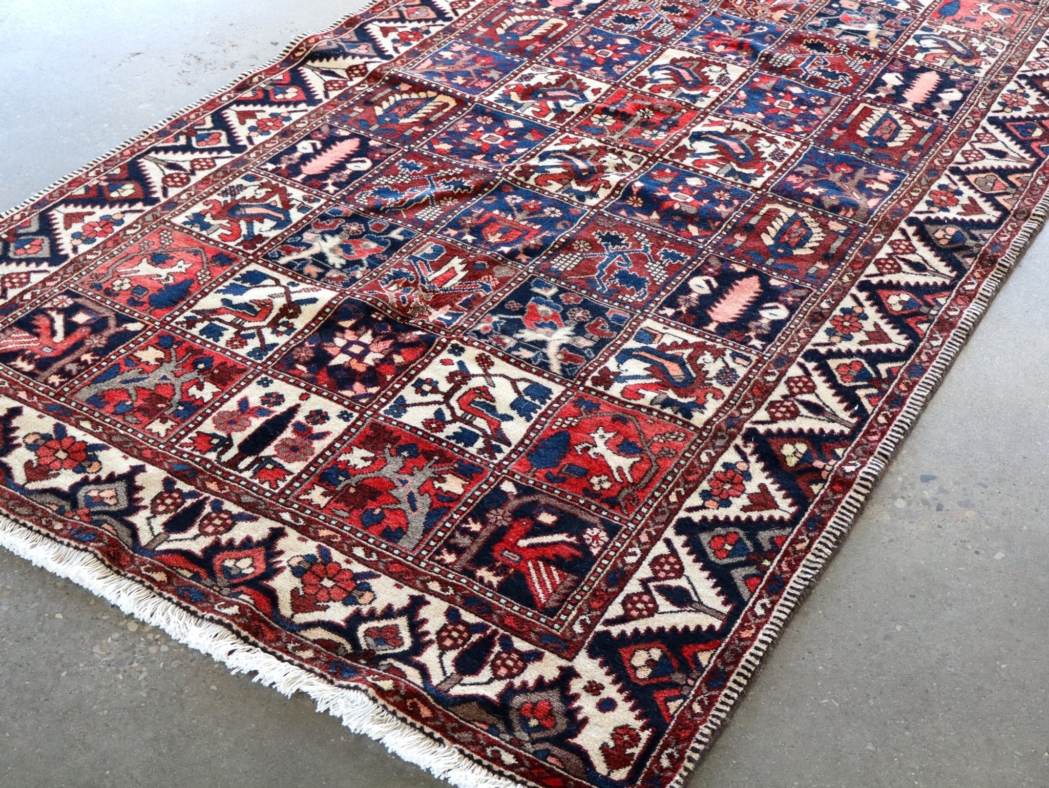 Persian Bakhtiari Rug | 5' 1