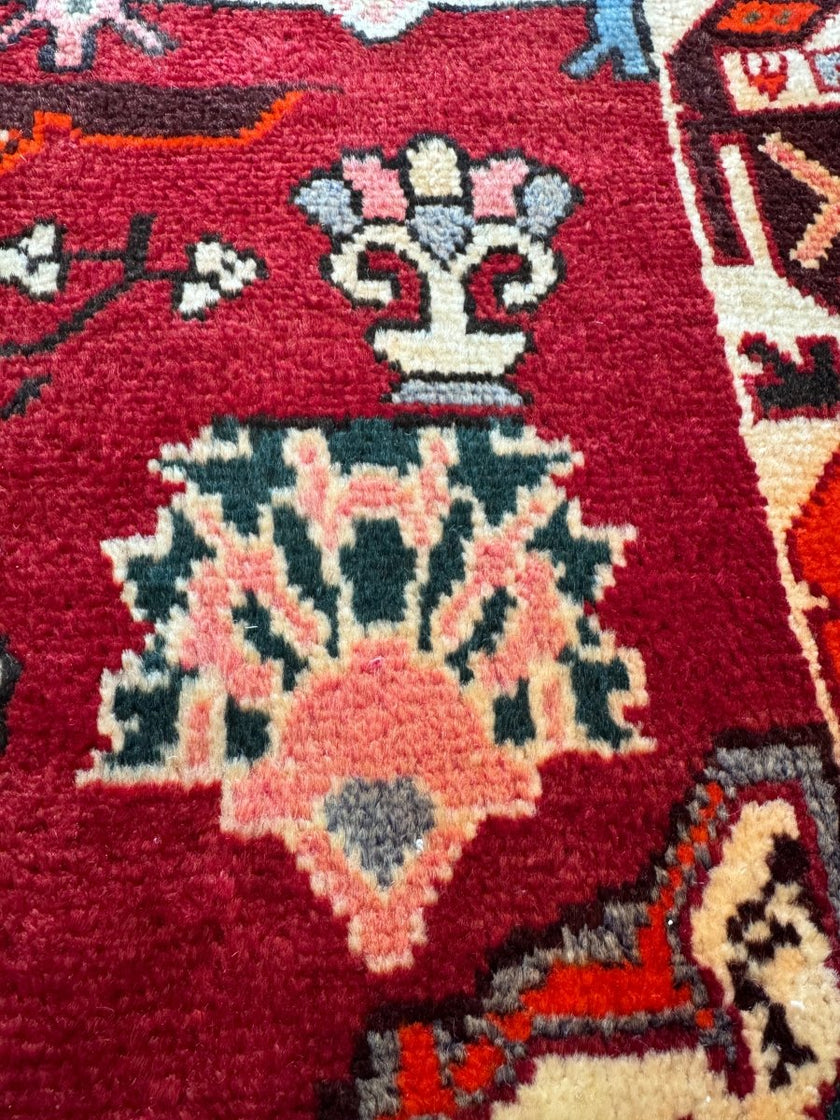 Persian Bakhtiari Wagireh Rug | 2' 5