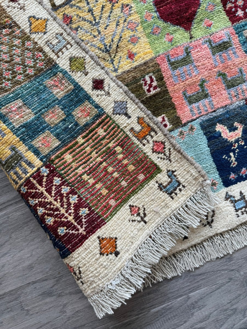 Persian Gabbeh Rug | 2' 10