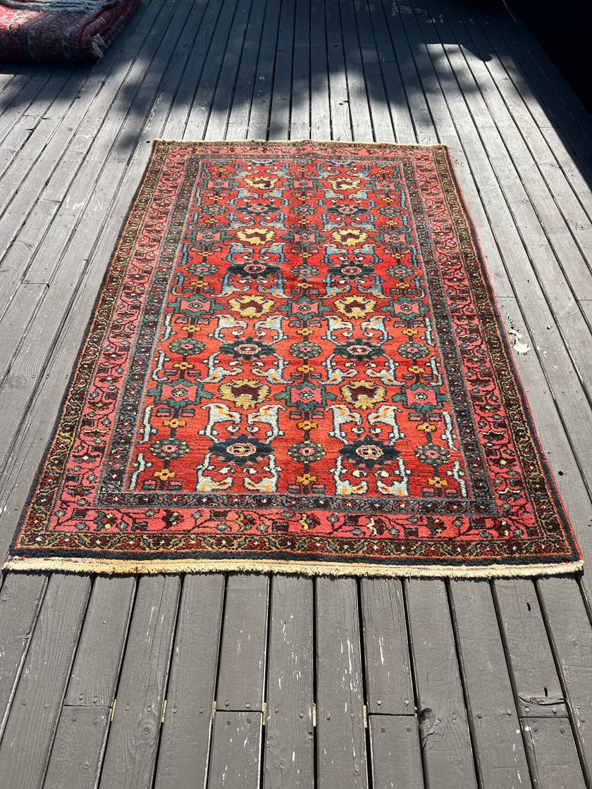 Persian Hamadan Rug | 4' 1