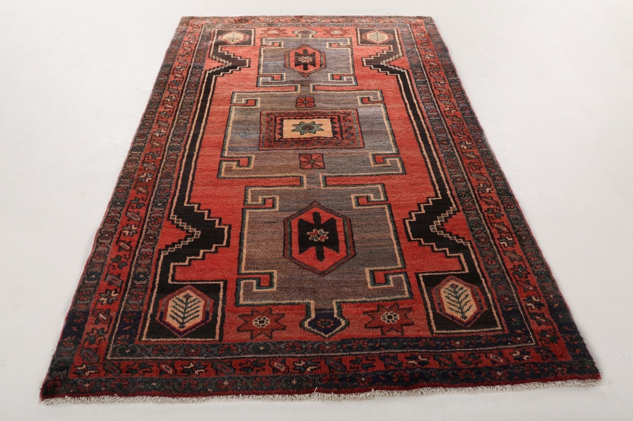 Persian Hamadan Rug | 4' 5