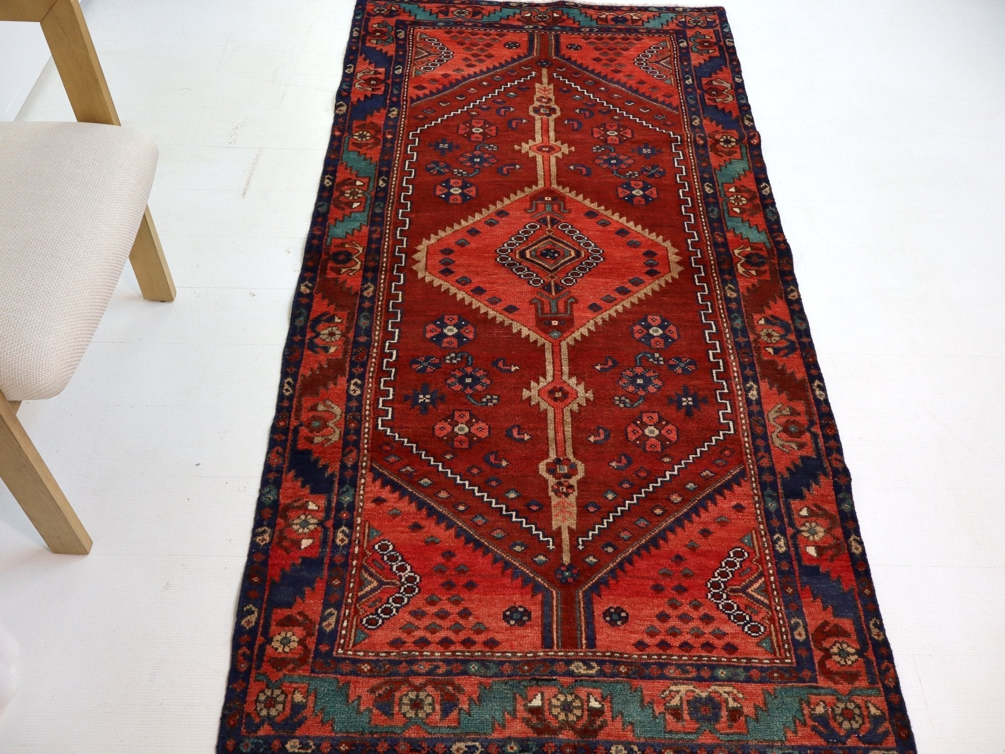 Persian Hamadan Runner Rug | 3' 3” x 6' 9