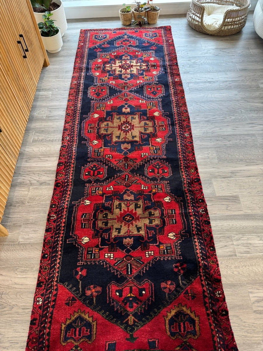 Persian Hamadan Runner Rug | 3' 3