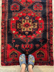 Persian Hamadan Runner Rug | 3' 3