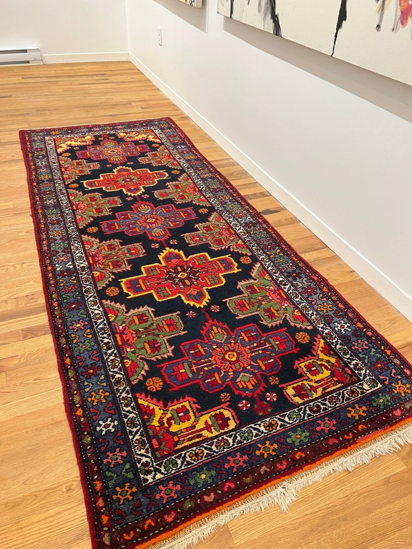 Persian Hamadan Runner Rug | 3' 5