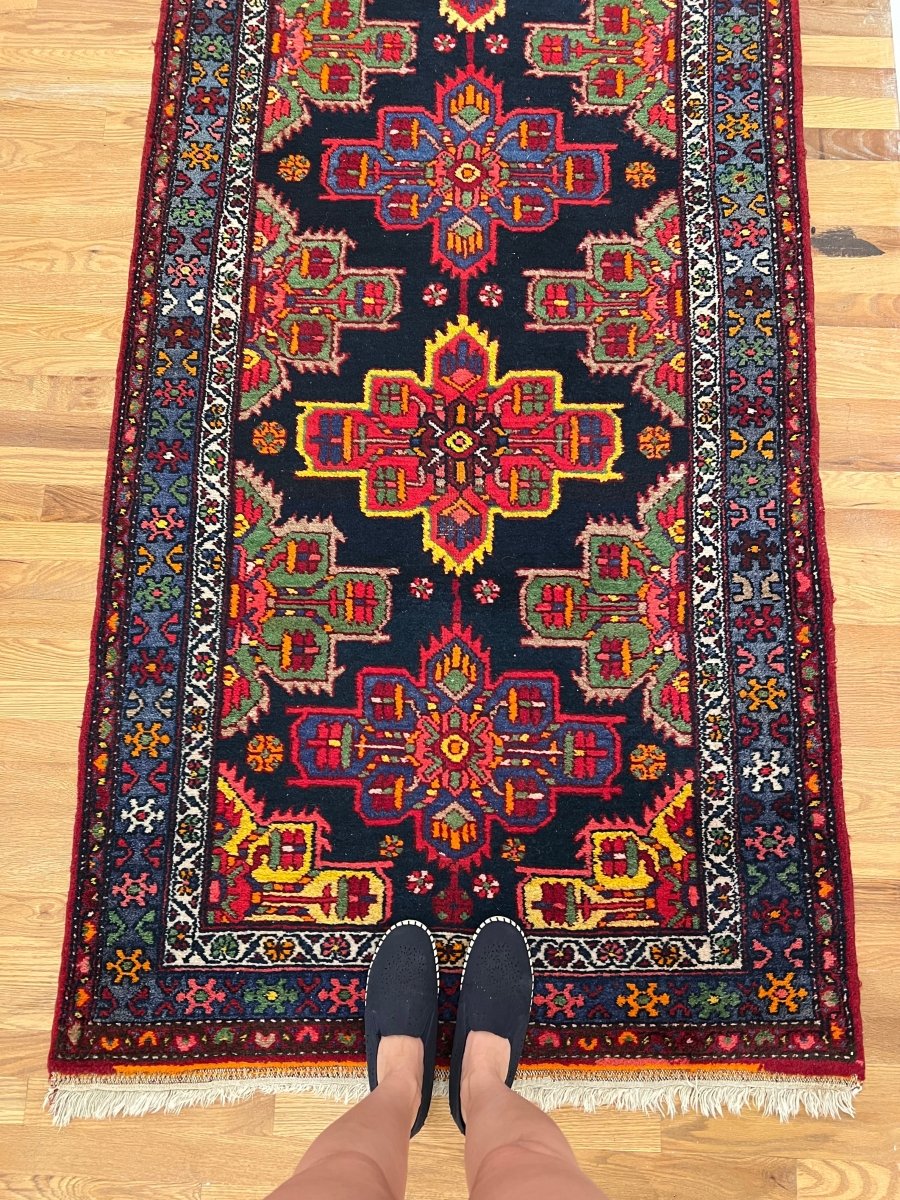 Persian Hamadan Runner Rug | 3' 5