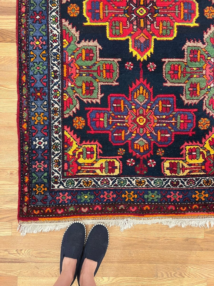Persian Hamadan Runner Rug | 3' 5
