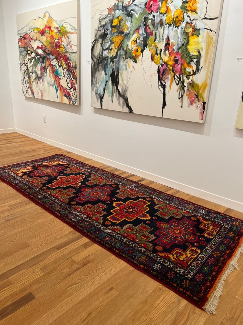 Persian Hamadan Runner Rug | 3' 5