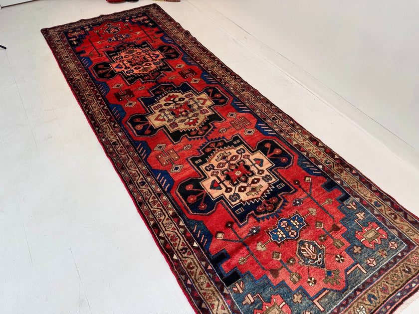Persian Hamadan Runner Rug | 3' 6” x 9' 8