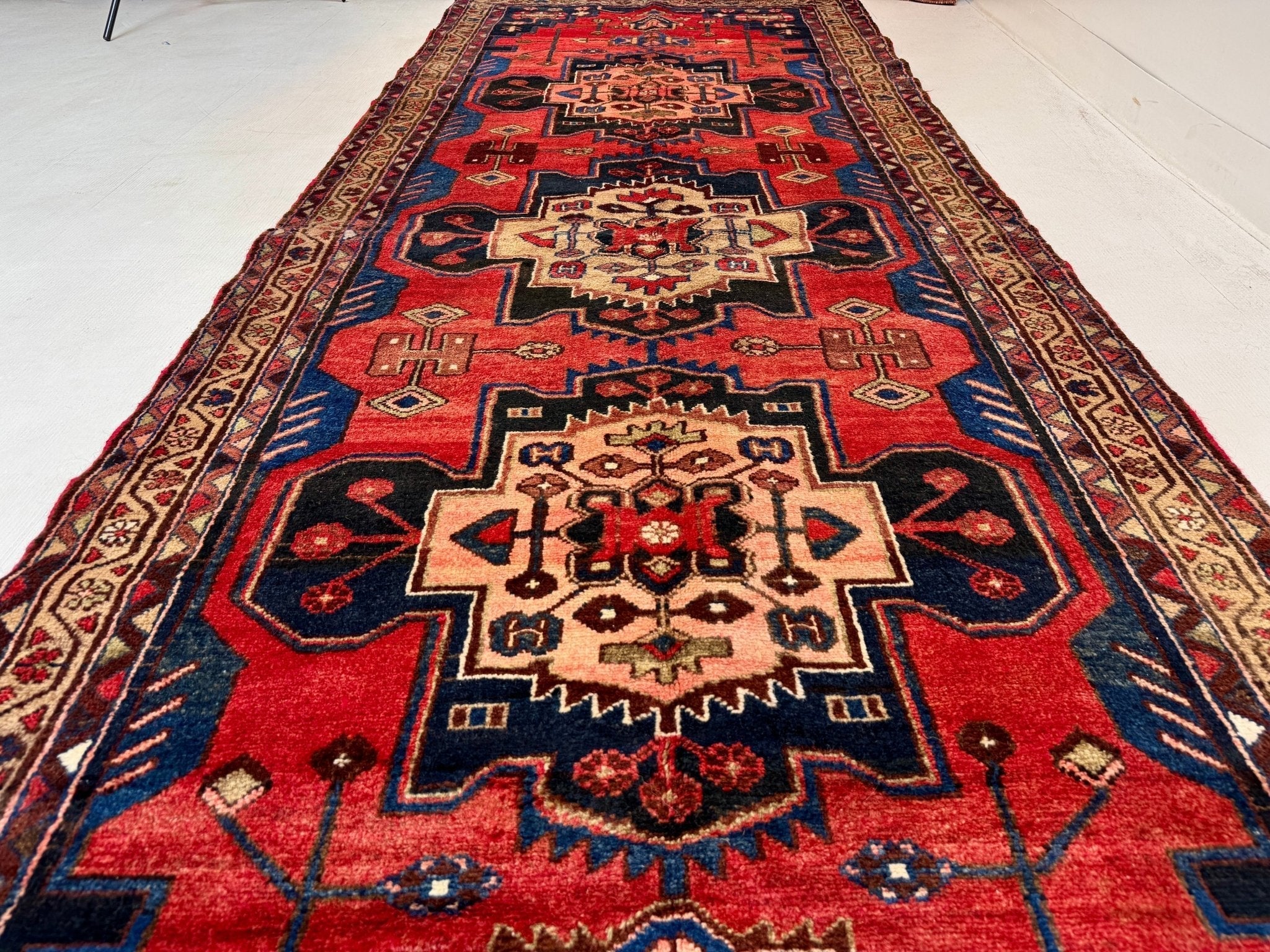 Persian Hamadan Runner Rug | 3' 6” x 9' 8
