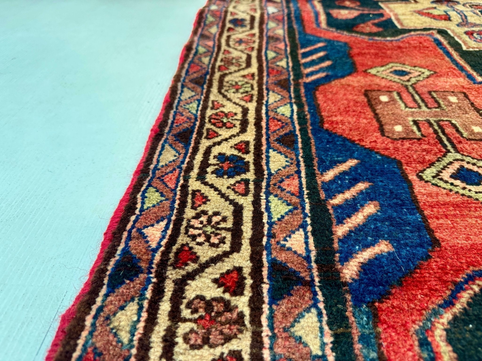 Persian Hamadan Runner Rug | 3' 6” x 9' 8