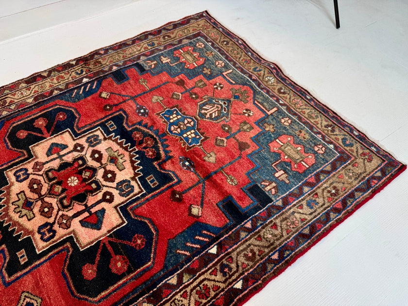 Persian Hamadan Runner Rug | 3' 6” x 9' 8