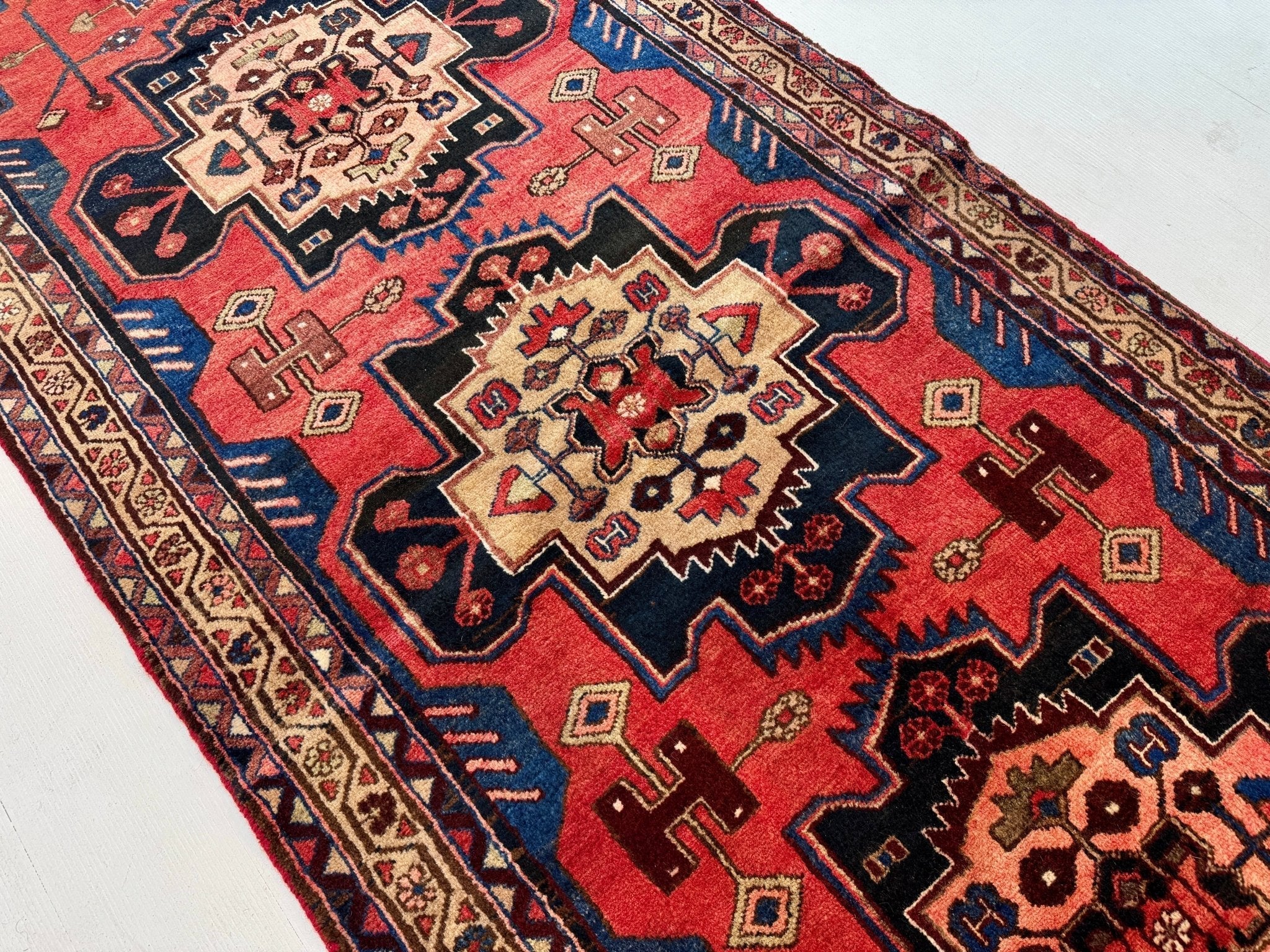 Persian Hamadan Runner Rug | 3' 6” x 9' 8