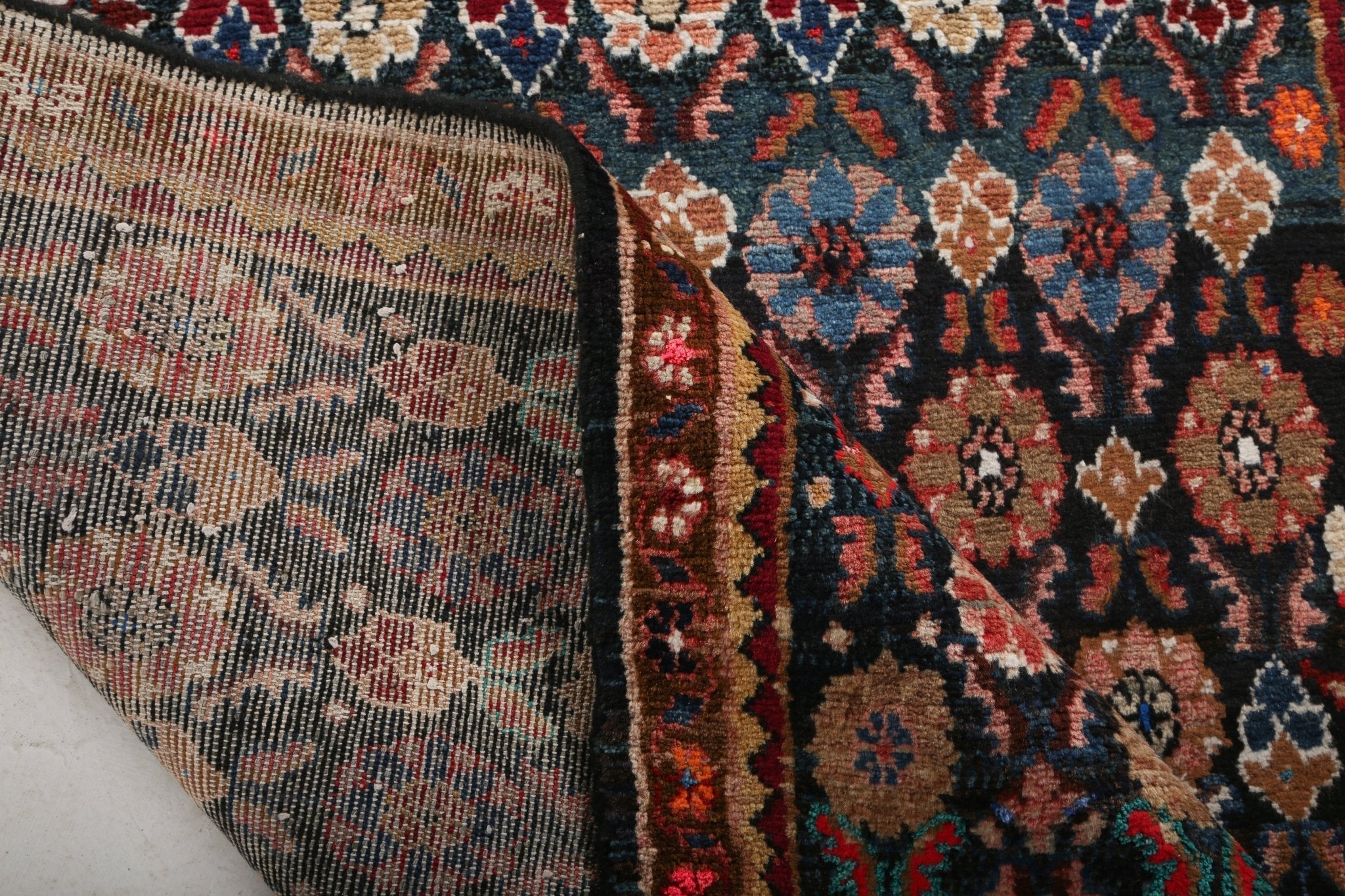 Persian Hamadan Runner Rug | 3' 9