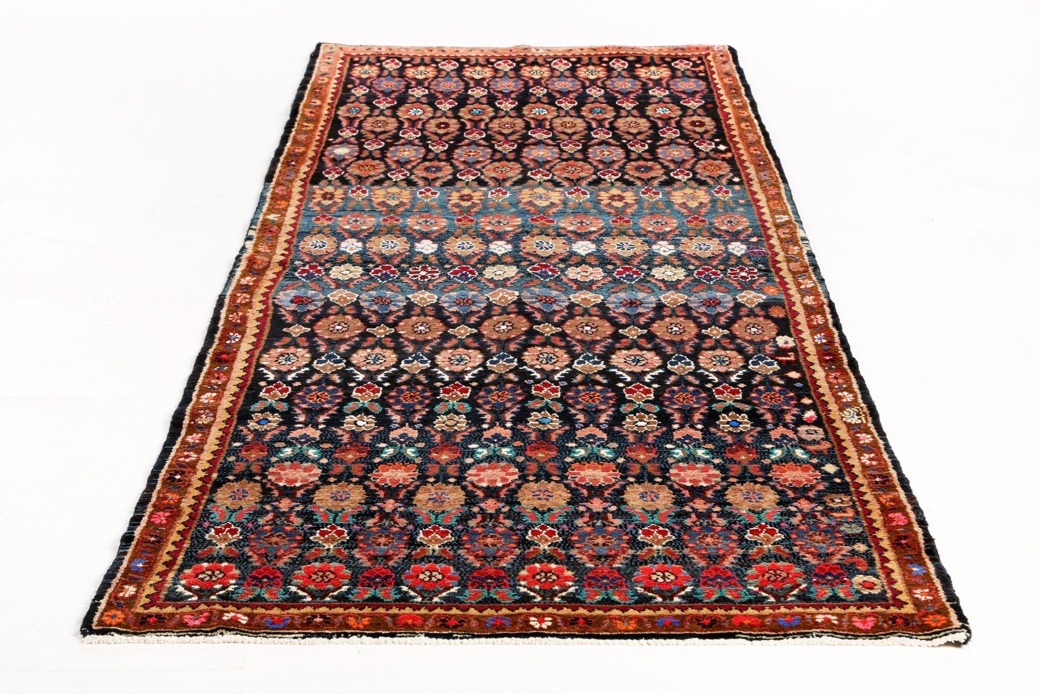 Persian Hamadan Runner Rug | 3' 9