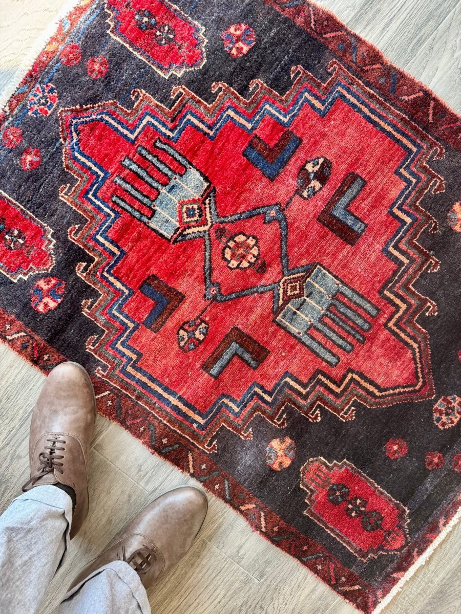Persian Hamedan Rug | 2' 7