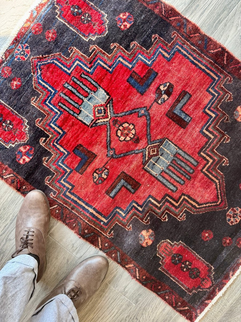 Persian Hamedan Rug | 2' 7