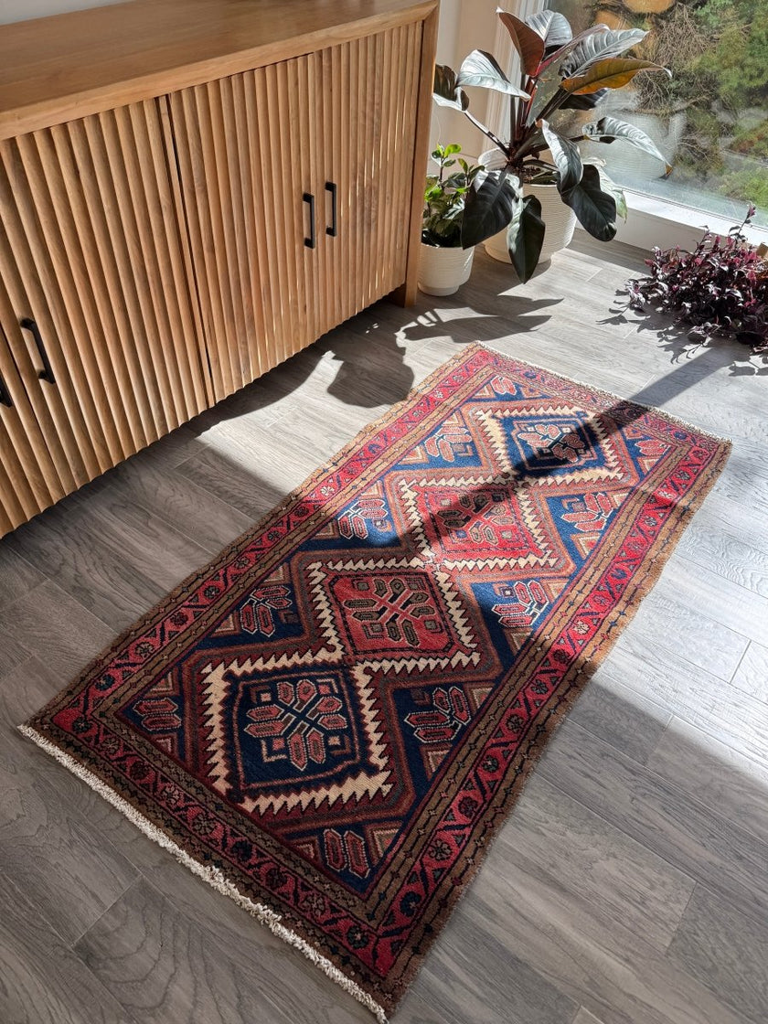 Persian Hamedan Rug | 2' 7