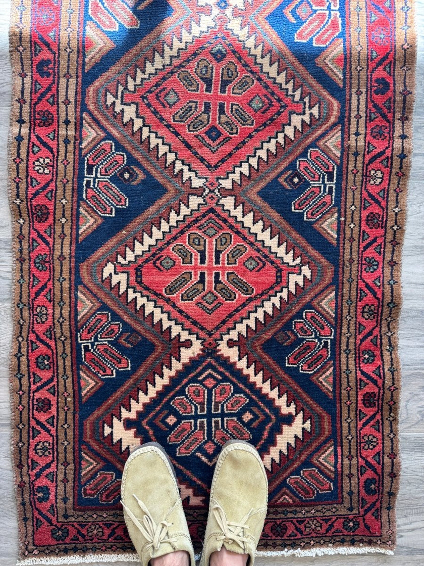 Persian Hamedan Rug | 2' 7